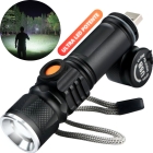 Lanterna Tática com Zoom e Recarga USB - Para Caça, Camping, Pesca e Segurança - 3 Modos de Luz