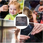 Kit de Tesouras para Corte de Cabelo - 6 Pe&ccedil;as, A&ccedil;o Inoxid&aacute;vel, 17 cm, Ambidestro - Para Sal&atilde;o e Uso Dom&eacute;stico