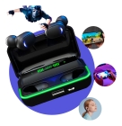 Fone De Ouvido Sem Fio Bluetooth Gamer Com Luz LED - A Prova D-&Aacute;gua - E10 TWS